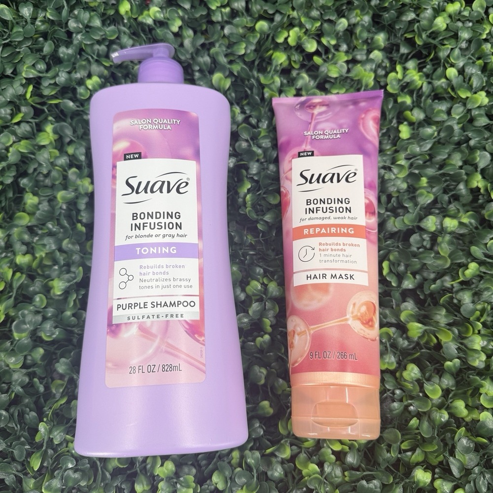 Suave Purple Shampoo Hair Mask Leave In Conditioner Bonding Infusion Treatment